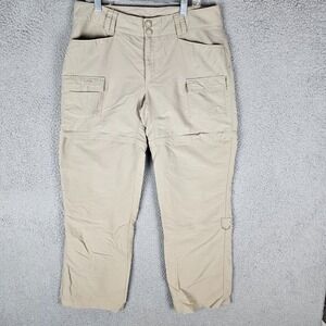 The North Face Convertible Cargo Pants Womens 8 Beige Regular Fit Hiking Outdoor